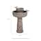 Glitzhome® 2ft. 2-Tier Stone-Like Outdoor Birdbath Fountain